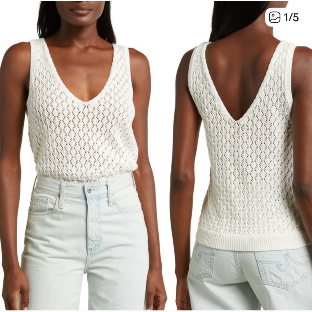 Marine Layer Finley Pointelle Sweater Tank